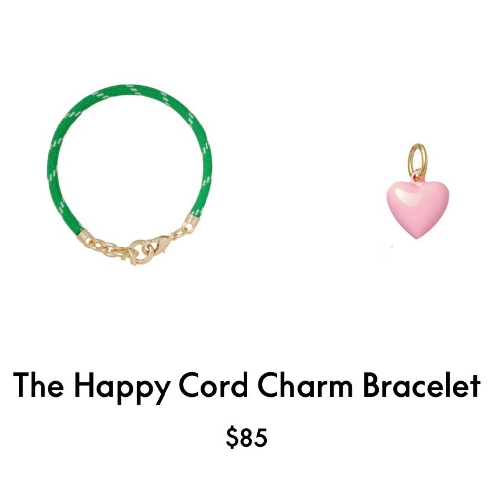 ROXANNE ASSOULIN The Happy Cord Charm Bracelet Green & Pink firm price
